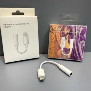 Адаптер для проводной гарнитуры Lightning выход на AUX (3.5mm jack) (Bluetooth) упаковка Адаптер для